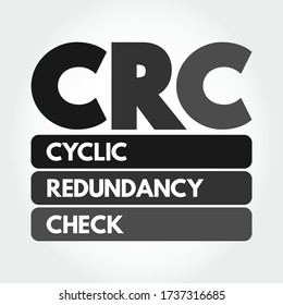 CRC - Signo de verificación de redundancia cíclica, fondo de concepto de tecnología