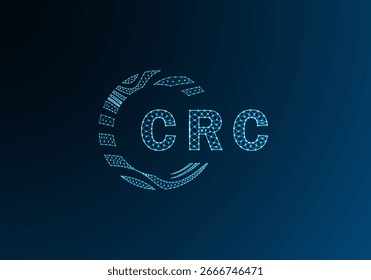 Diseño de Vector de logotipo de letra de polietileno baja CRC. Diseño de logotipo de poliéster inferior CRC. CRC diseño de logotipo de baja poli único.