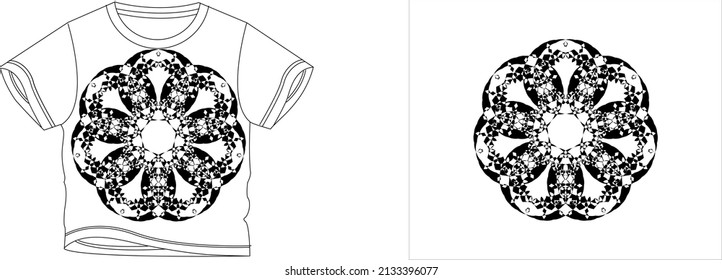 knackige Blumen T-Shirt-Design-Hintergrund Farbe ist weiß und T-Shirt-Farbe ist eine schöne weiße Farbe und schönes Design