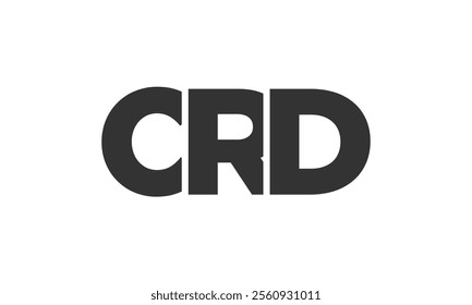 CRD logo design template with strong and modern bold text. Initial based vector logotype featuring simple and minimal typography. Trendy company identity ideal for businesses brand presence.