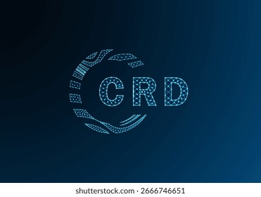 CRD Low-Poly-Buchstaben-Logo, Vektordesign. Design des unteren Poly-Logos der CRD. CRD einzigartiges Low-Poly-Logo-Design.
