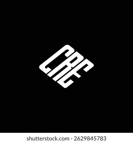Projeto do logotipo da carta CRE no fundo preto.  
Projeto do logotipo comercial da carta CRE. 
CRE conceito de logotipo de letra iniciais criativas.