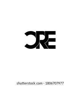 cre letter original monogram logo design