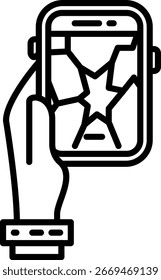 Gestaltete Linie, Vektorsymbol-Design