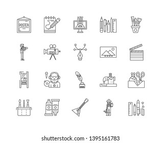 Creaftmanship line icons, signs, vector set, outline illustration concept 