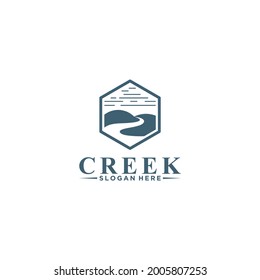 creak logo template, vector, icon in white background