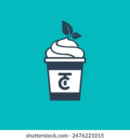 cream abstract logo modern style