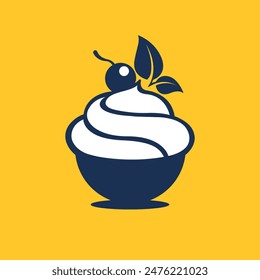 cream abstract logo modern style