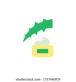 Cream aloe vera icon. Simple color vector elements of healing plant icons for ui and ux, website or mobile application