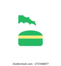 Cream aloe vera leaf icon. Simple color vector elements of healing plant icons for ui and ux, website or mobile application
