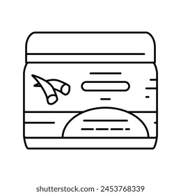 cream aloe vera line icon vector. cream aloe vera sign. isolated contour symbol black illustration