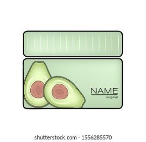 cream with avocado. cream jar icon. vector illustration. EPS 10.