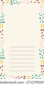 Cream background with colorful dotted patterns. The background features cream and red accents, adding a playful texture to the design. Christmas background vector.
