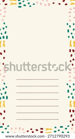 Cream background with colorful dotted patterns. The background features cream and red accents, adding a playful texture to the design. Christmas background vector.