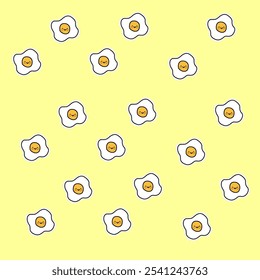 cream background with cute egg design