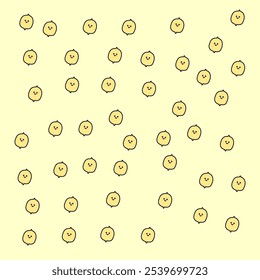  cream background illustration with cute potato design