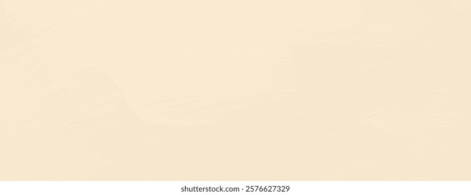 Cream background, textured with brush strokes. The background is soft and smooth, with a creamy color. Ideal for a subtle background design. Minimal paint brushstroke texture background vector