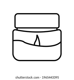 cream for beautiful icon line style vector