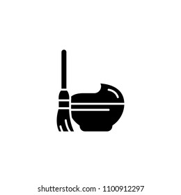 Cream black icon concept. Cream flat  vector symbol, sign, illustration.