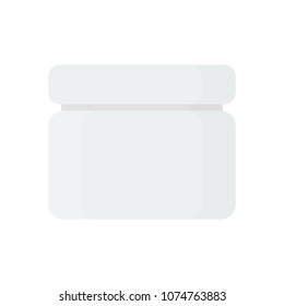 cream bottle icon in flat style isolated vector illustration on white transparent background
