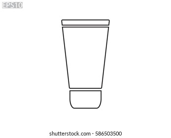 cream bottle, icon, vector illustration eps10
