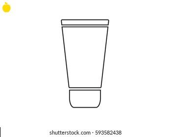cream bottle, icon, vector illustration eps10