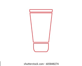 cream bottle, icon, vector illustration eps10