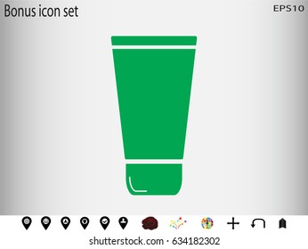 cream bottle, icon, vector illustration eps10