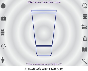cream bottle, icon, vector illustration eps10