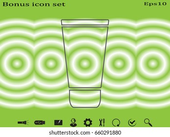 cream bottle, icon, vector illustration eps10