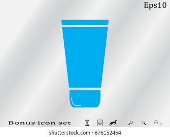 cream bottle, icon, vector illustration eps10