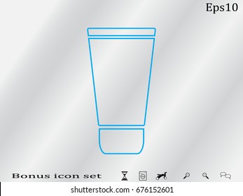 cream bottle icon vector illustration eps10