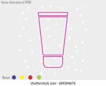 cream bottle icon, vector illustration eps10