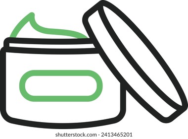 Imagen vectorial del icono de la botella de crema. Adecuado para aplicaciones web móviles y medios de impresión.