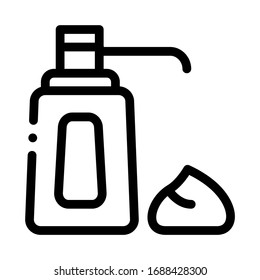 cream bottle icon vector. cream bottle sign. isolated contour symbol illustration