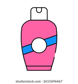 cream bottle line icon vector. cream bottle sign. isolated symbol illustration