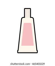 cream bottle make up style product icon. Isolated and flat illustration. Vector graphic