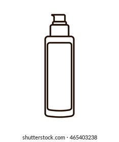 cream bottle make up style product icon. Isolated and flat illustration. Vector graphic