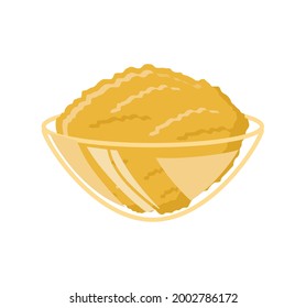 cream in a bowl isolated icon