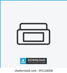 cream box icon. Simple outline cream box vector icon. On white background.
