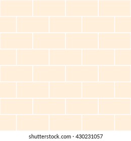 Cream Brick Wall Seamless Vector illustration Background