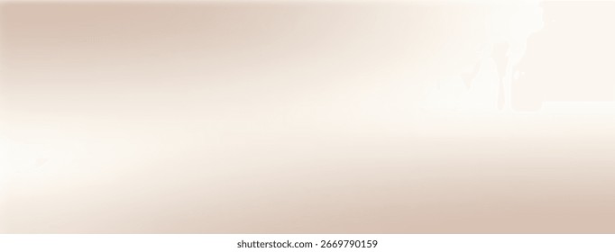 Cream brown background with soft blur and warm color gradation. Plain aesthetic beige banner. Vector clean background with soft pink and peach tones, warm gradient. Autumn pastel design.