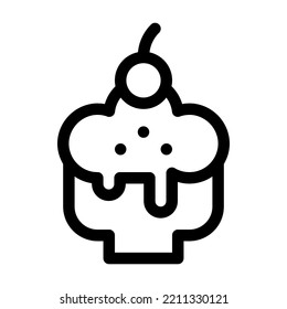 Cream, Cake, Bakery, Flat Icon Logo Illustration Vector Isolated. Cream and Cake icon set. Suitable for Web Design, Logo, App. 
