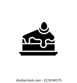 Cream Cake With Glyph Icon Illustration
