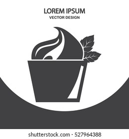 Cream cake icon. Simple design for web and mobile