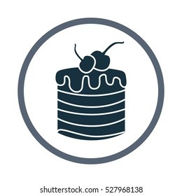 Cream cake icon. Simple design for web and mobile