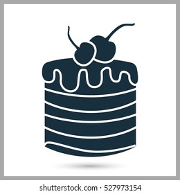 Cream cake icon. Simple design for web and mobile