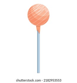 Cream Cake Pop Icon Cartoon Vector. Sweet Candy. Cute Icing