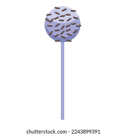 Cream cake pop icon isometric vector. Food party. Snack fancy