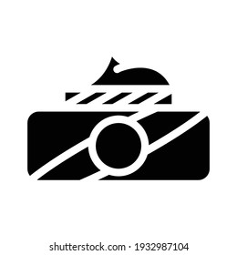 cream for callus treatment glyph icon vector. cream for callus treatment sign. isolated contour symbol black illustration
